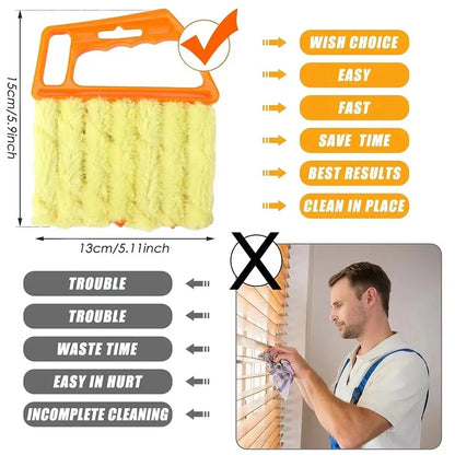 Vent Blinds Cleaner Cloth Brush & Air Conditioner Microfiber Multifunction Washable Tool