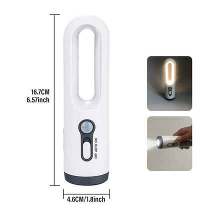 LED Motion Sensor Night Light 2 in 1 Portable Flashlight with Dusk
